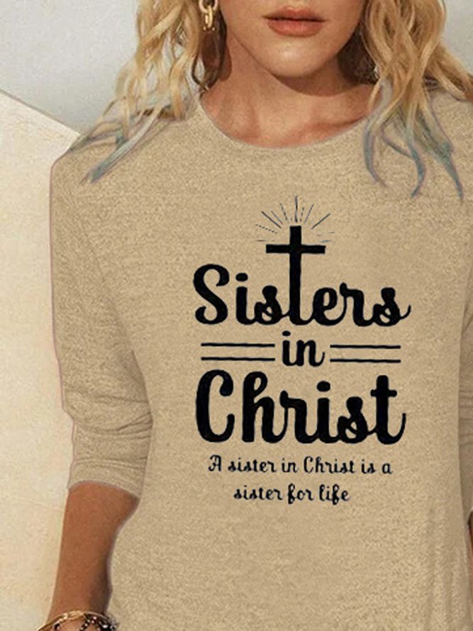 Camisa Hermana Cristo Casual Algodón Mezclas