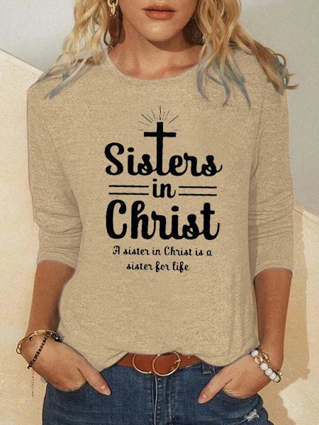 Camisa Hermana Cristo Casual Algodón Mezclas